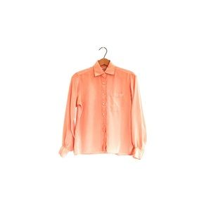 Yves Saint Laurent Coral Silk Blouse